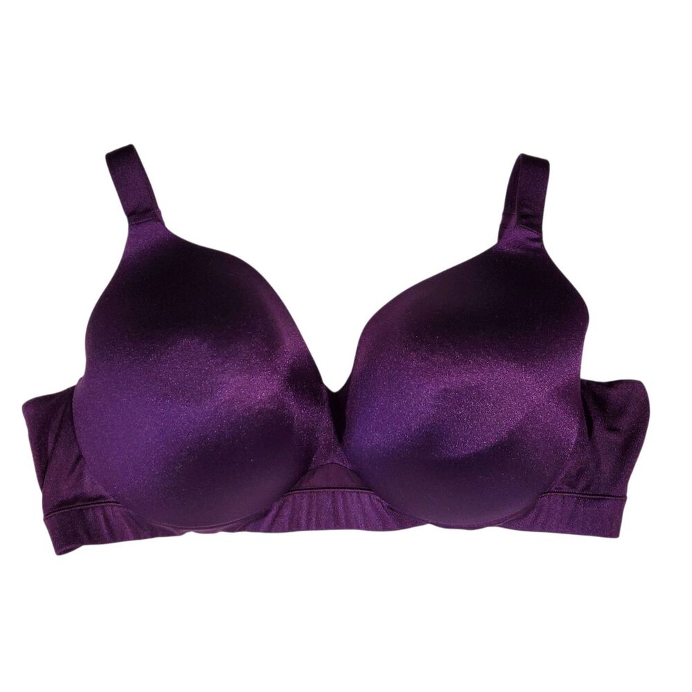 Cacique Lane Bryant Lightly Lined Full Coverage Bra Size 44DD Purple Shimmer